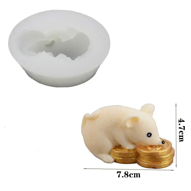 3D Handmade Diy Mouse Shape Silicone Mold Fondant Cake Chocolate Mould for Candle Making Resin Molds for Plaster Wax Mould