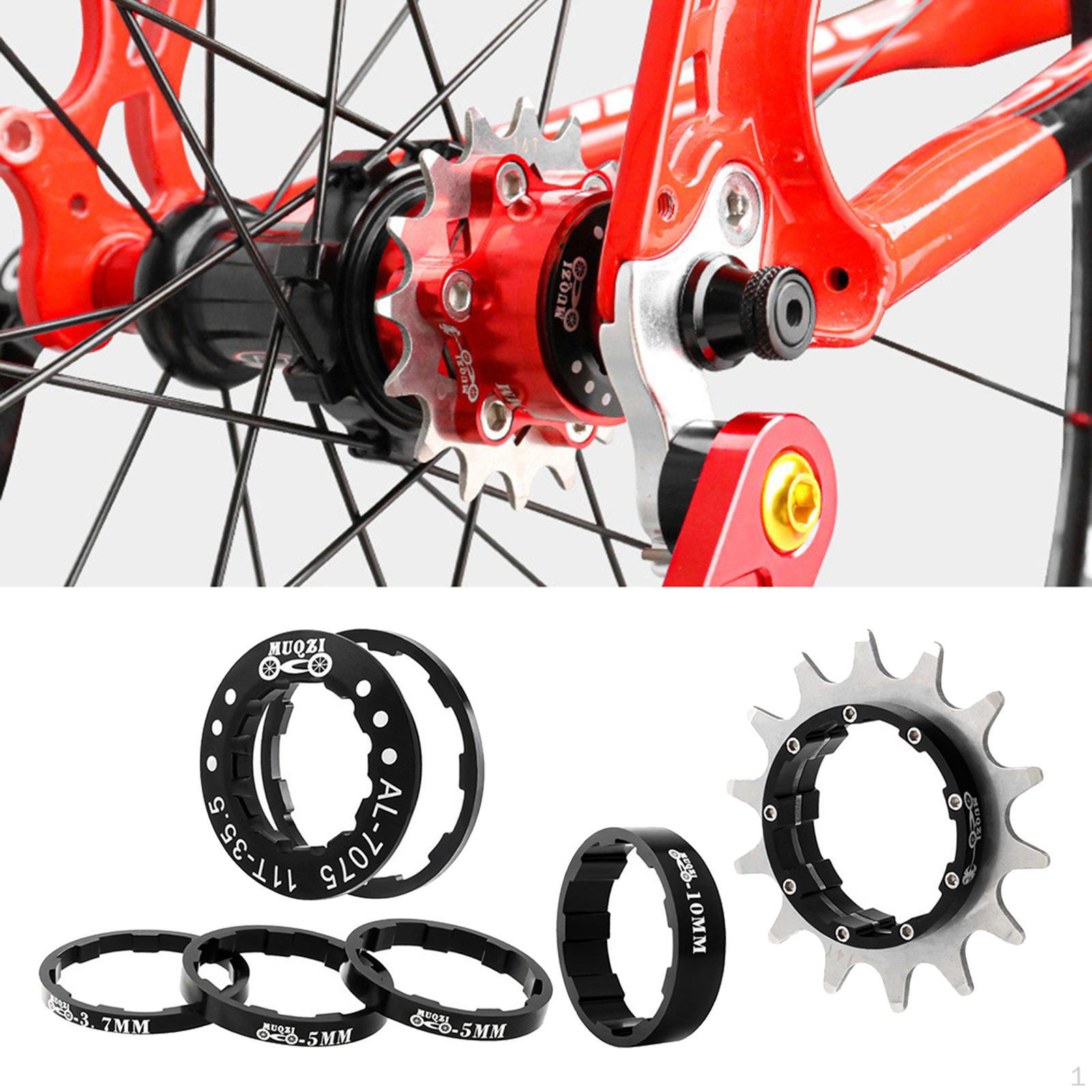 14 Flywheel Adapter Spacers Conversion Gear Freewheel Removeable Sprocket High Strength for Bike argento
