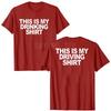 This Is My Drinking Shirt and Driving Shirts Funny Quotes T-Shirt Letters Printed Sayings Graphic Tee Tops Short Sleeve Blouses