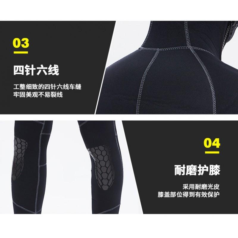 Unhooded 1.5mm Neoprene Wetsuit Men Women Full Body Front Zip Warmth Dive Surf Suit Adult Unisex