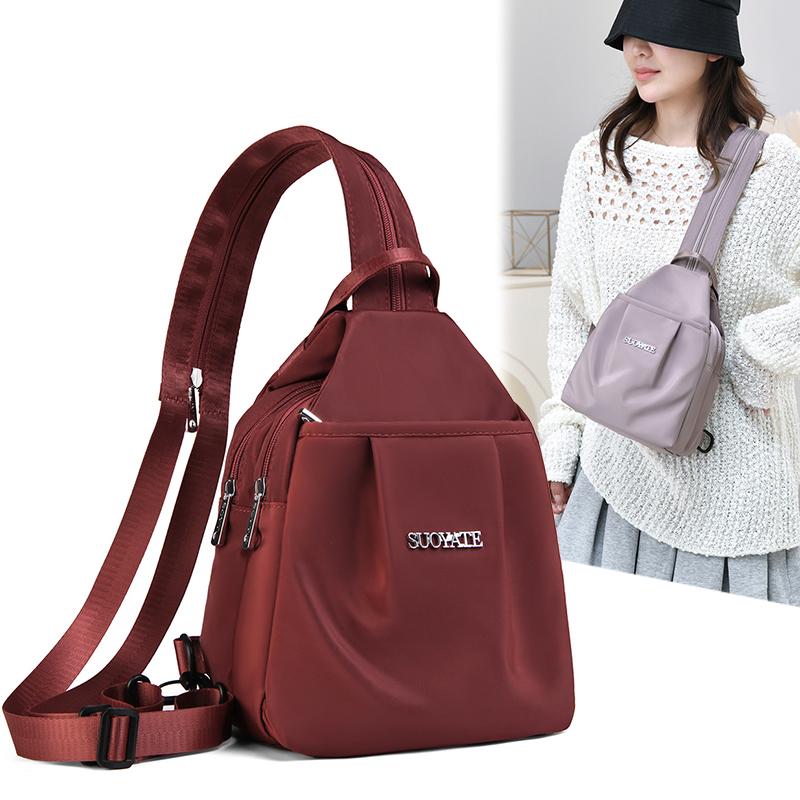 Women's Backpack Large Capacity Shoulder Bag Multifunctional Crossbody Chest Bag