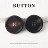 5pcs Horn Buttons High-End Coat Trench Coat Black Four-Eye Buttons Suit Jacket Vest Buttons
