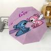 1pc Disney Stitch Couple's Fully Automatic Umbrella, All-Occasion Dual-Use Umbrella for Sun and Rain, Portable Folding Umbrell