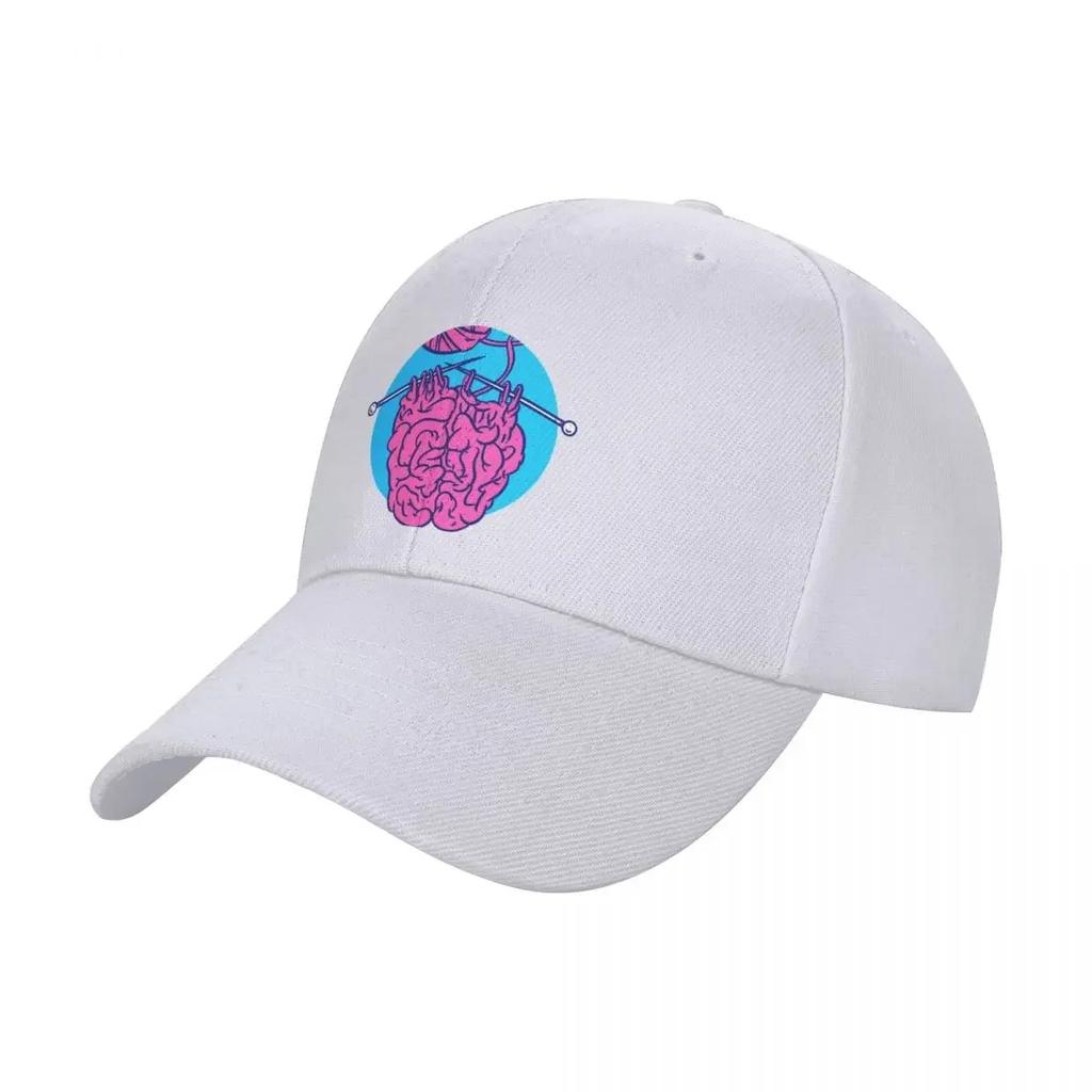 Knitting a Brain Baseball Cap Golf Wear Cute Military Cap Unisex Hat Baseball Cap Unisex Golf Wear Women's