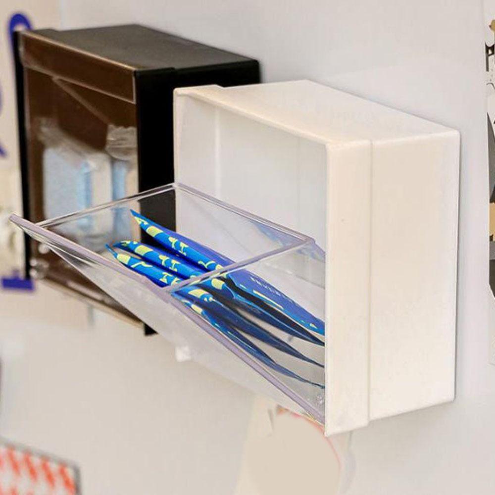 Square Mini Storage Box Space Saving Data Cable Storage Box Cotton Pad Holder  Bathroom