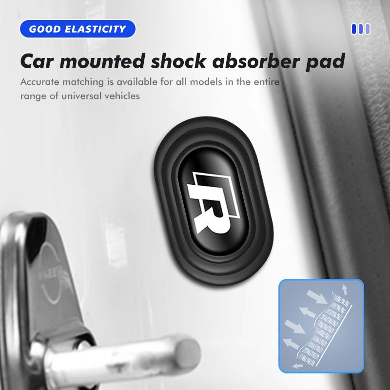 For Volkswagen VW Car Logo Door Shock Pad Silicone Anti-Collision Sticker Cover Golf Jetta Passat Mk4 Mk5 Mk6 CC B5 B6 B7 Golf 4 Zj7