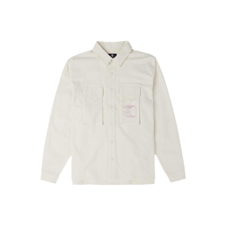 Converse YOTR Woven Shirt Asia Sizing Egret Men s 10025506-A01 XL