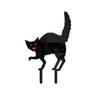 Black for Cat Silhouette Stake Set of 3 Lawn Yard Halloween Horror for Cat Statue Garden Patio Acrylic Stakes Outdoor Ar