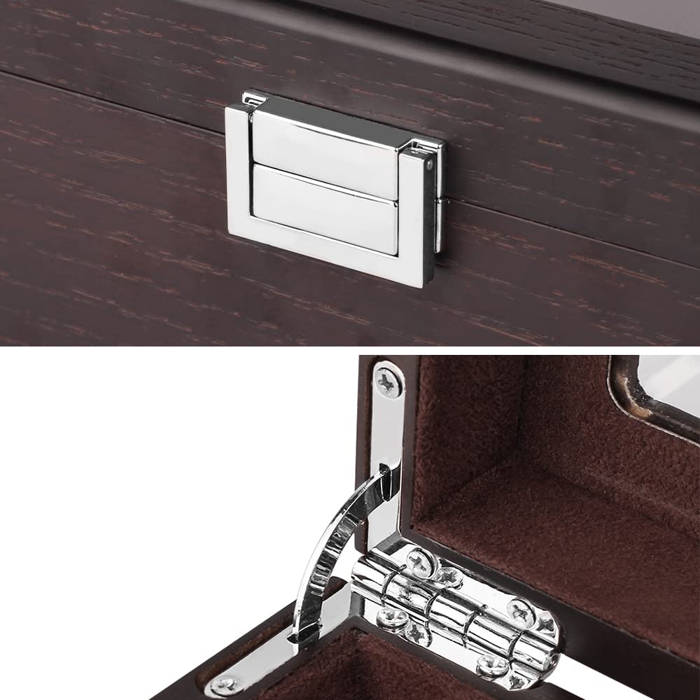 Baskiss Wooden Watch Case, Watch Storage Box, Luxury Watch Collection Case (10 Watches)