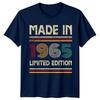 Made In 1965 Limited Edition Unisexs T Shirt 61st Birthday Gift
