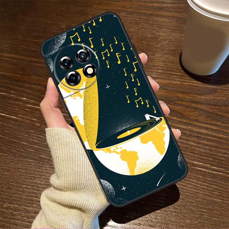 Vinyl DJ Record Art For OnePlus Nord CE 5 2 3 4 Lite N20 N30 Case For OnePlus 15 R 13 12 11 8T 10T 13T 12R 13R