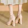 High-heeled Women's New Style Thick-soled Single Shoes
