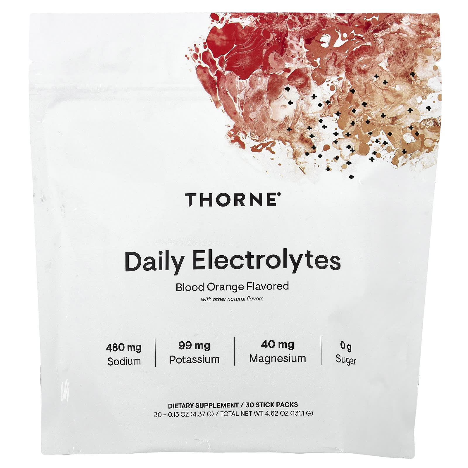 

Thorne, Daily Electrolytes, Blood Orange, 30 Stick Packs, 4.37g (0.15oz) Each