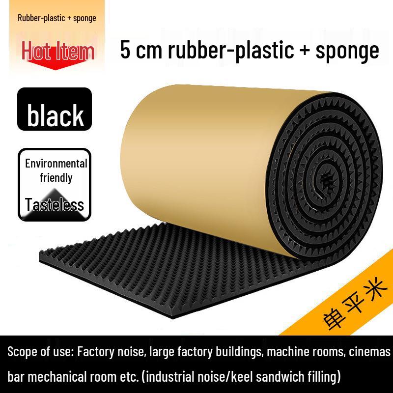 Flame-Retardant Self-Adhesive Soundproofing Panel - Noise Reduction & Absorption 