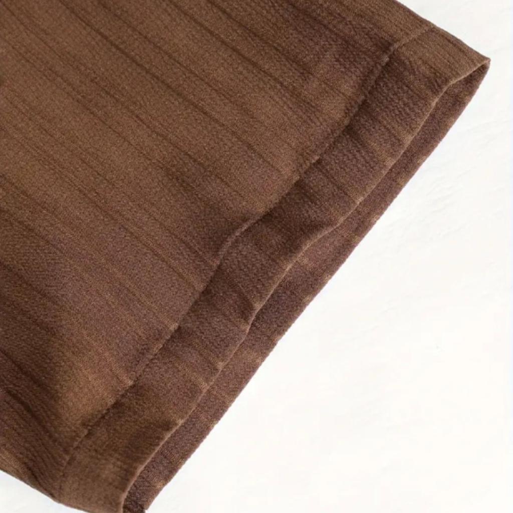 Yousheng 2 Buc/Set Ținută Casual pentru Bărbați Rever Mânecă Scurtă Cămașă la Un Rând Pantaloni Lungi cu Talie Elastică Set Ținută Culoare Solidă