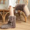 1 pár Vnitřní pantofle Jedna velikost Podkolenky na podlahu Teplé podkolenky do půl lýtka Vtipný protiskluzový design podrážky Fleecová podšívka Vícebarevné