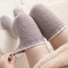 Winter Warm Coral Fleece Over-knee High Socks for Women Plush Home Sleep Floor Long Socking Jk Solid Soft Thigh High Fun Sock