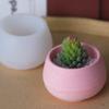 Okrągła doniczka na sukulenty silikonowa forma DIY beton cementowy tynk zielona doniczka świecznik forma dekoracja domu rzemiosło