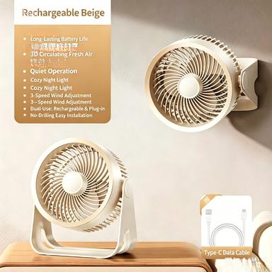 Xiaomi 2026 Electric Fan Table Circulator Wireless Portable Quiet Ventilator Desktop Wall Ceiling Fan Air Cooler For Home