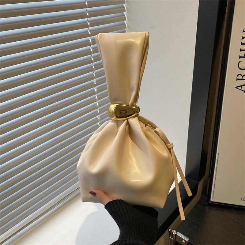 Mini Torba Podpachowa z Plisami ze Skóry PU dla Kobiet Designerska Damska Retro Torba na Ramię Torebki i Portmonetki