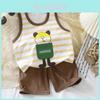 Baby Summer Cotton Sleeveless Shorts Set With Cartoon Prints For Toddler Boys And Girls