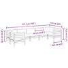 VidaXL Salon de jardin 7 pcs avec coussins bois de pin imprégné, ensemble de canapés d'extérieur, ensemble de canapés 3299624