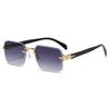 Women'S Personalized Uv Protection Glasses Trend Rimless Fashion Sunglasses Men'S Trimmed Sunglasses