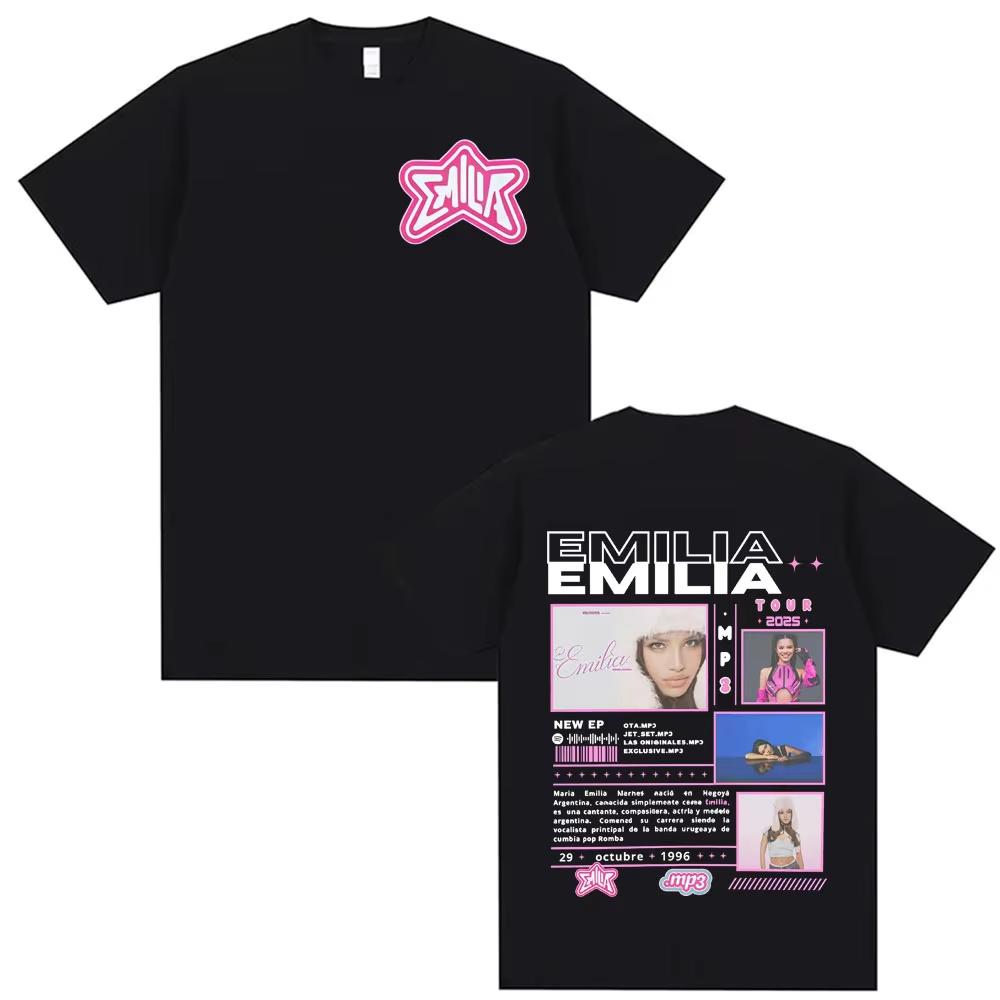 

Singer Emilia Mernes MP3 Tour Graphic T Shirt Men Women Fashion Aesthetic T Shirts High Quality Hip Hop Male Cotton T-shirt Tops 5XL різнокольоровий