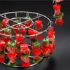 Stainless Steel Vertical Grill Rack Detachable String Grill Vertical Barbecue Skewer Bracket 11 Skewer Holder Barbecue Rack
