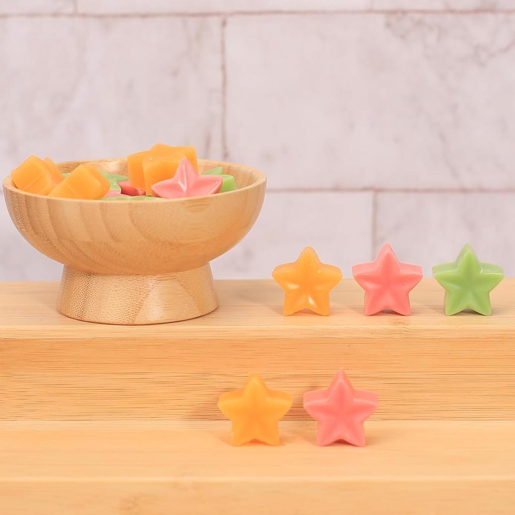 Small Star Silicone Molds, 15 Cavities Star Chocolate Molds for Candy/Gummy/Jelly/Fruit Snack, Mini 3D Stars Mold for Wax Melt/Resin, 2 Pcs