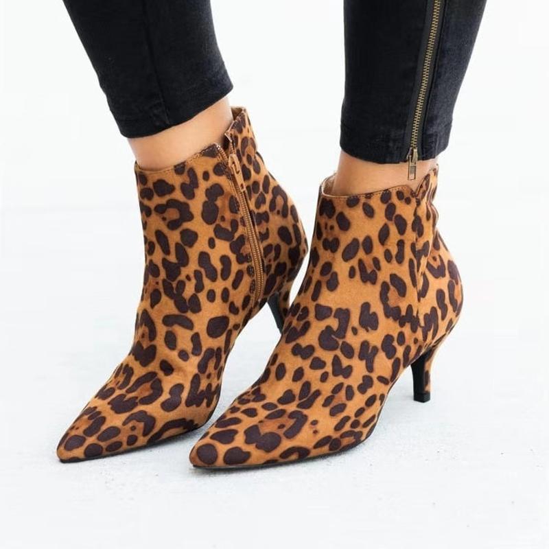 office leopard boots