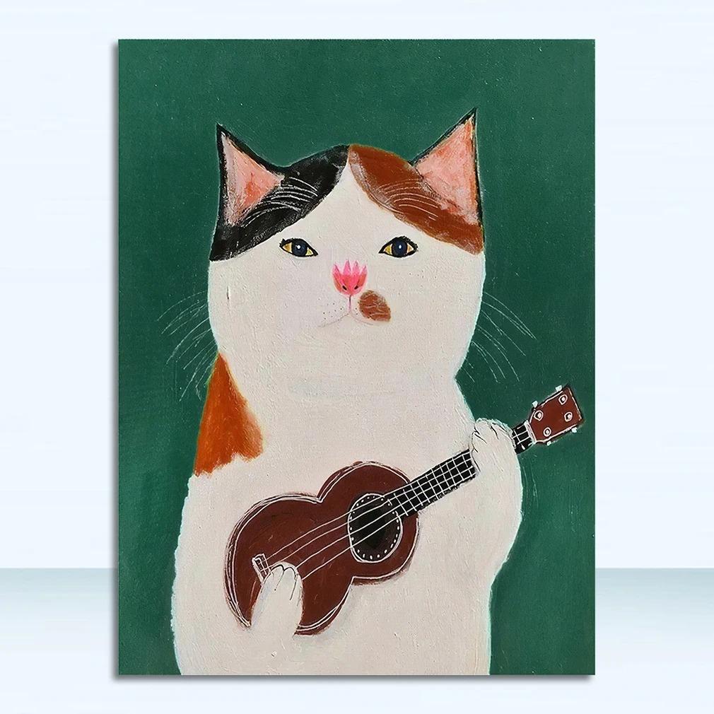 Wall Art Pictures For Living Room Kid's Bedroom Nursery Cuadros Home Decor Cartoon Cat Posters And Prints Canvas Oil Painting