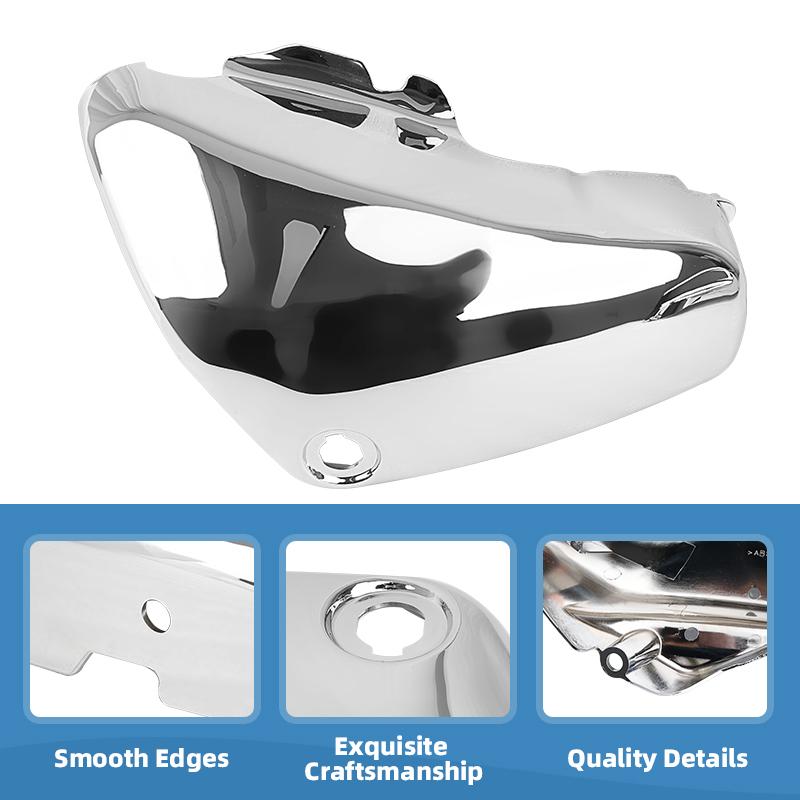 Left Right Side ABS Battery Fairing Cover Protection Guard Chrome For Suzuki Boulevard Voluisa C50 VL400 VL800 2001-2017