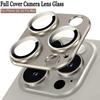 3D Full Camera Protection Glass For IPhone 16 15 14 Pro Max Mini Lens Cover Glass For IPhone 15 14 16 Plus Lens Metal Ring Film