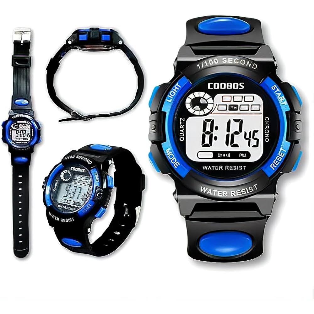 Tsudoi Kids Digital Watch Waterproof Sports Yellow