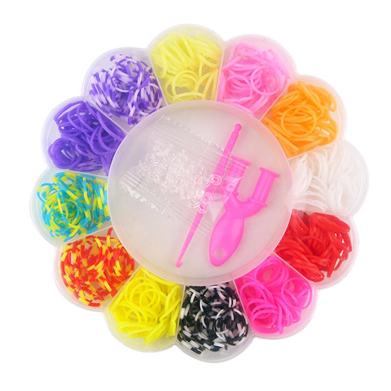 DIY Rainbow Rubber Band Bracelet Set - Educational Toy for Kids' Handmade Brain Training