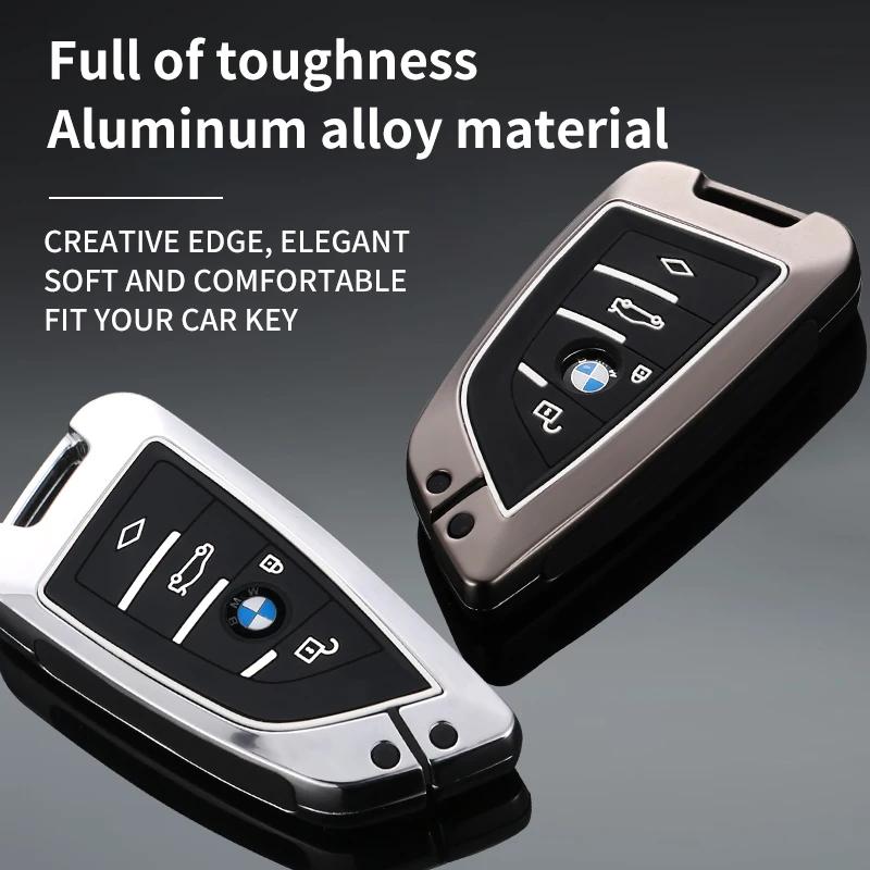 KWYP9 Hot 2025 Leather Car Remote Key Case Cover Shell Fob For BMW X1 X3 X5 X6 X7 1 3 5 6 7 Series G20 G30 G11 F15 F16 G01 G02 F48 Key