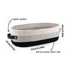 Natural Cotton Rope Oval Storage Basket Featuring Sturdy Leather Handles For Home Use