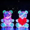 Red Night Light Crystal LED Lights Room Who Teddy Light Enjoy Lovely Room LED Lights Adjustable People Decorations
