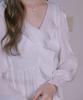 LULUCHOU See-Through Ruffle Blouse - Pearl White
