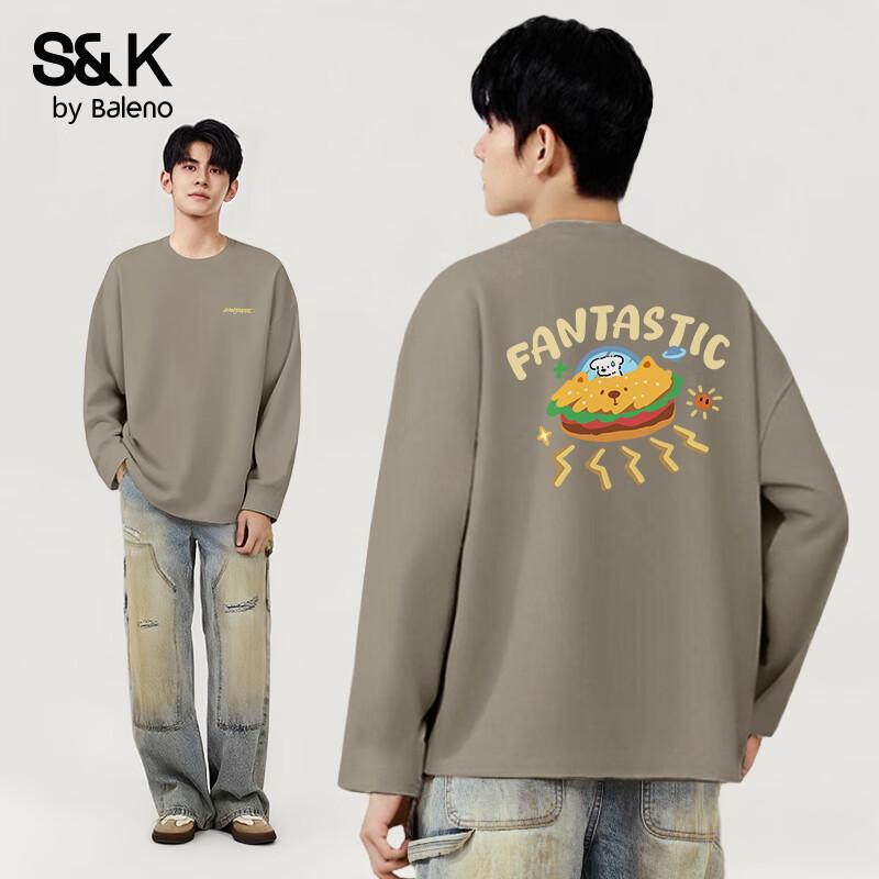 Baleno Men s S&K Loose Fit Long Sleeve Graphic T-Shirt