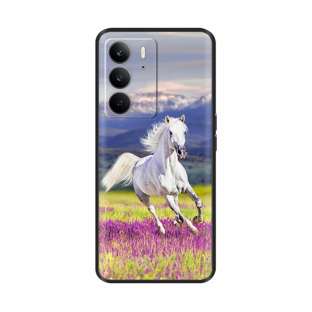Für Realme C75 4G Hülle Niedliche Herzblumen Bemaltes TPU Cover Weiche Dünne Handyhülle Für Oppo Realme C75 C 75 Fundas Coque Bumper