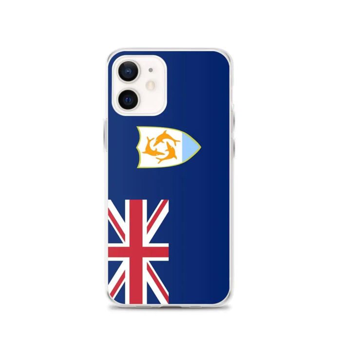 Coque - PIXELFORMA - iPhone 12 - Drapeau d'anguilla - Protection complète - Souple
