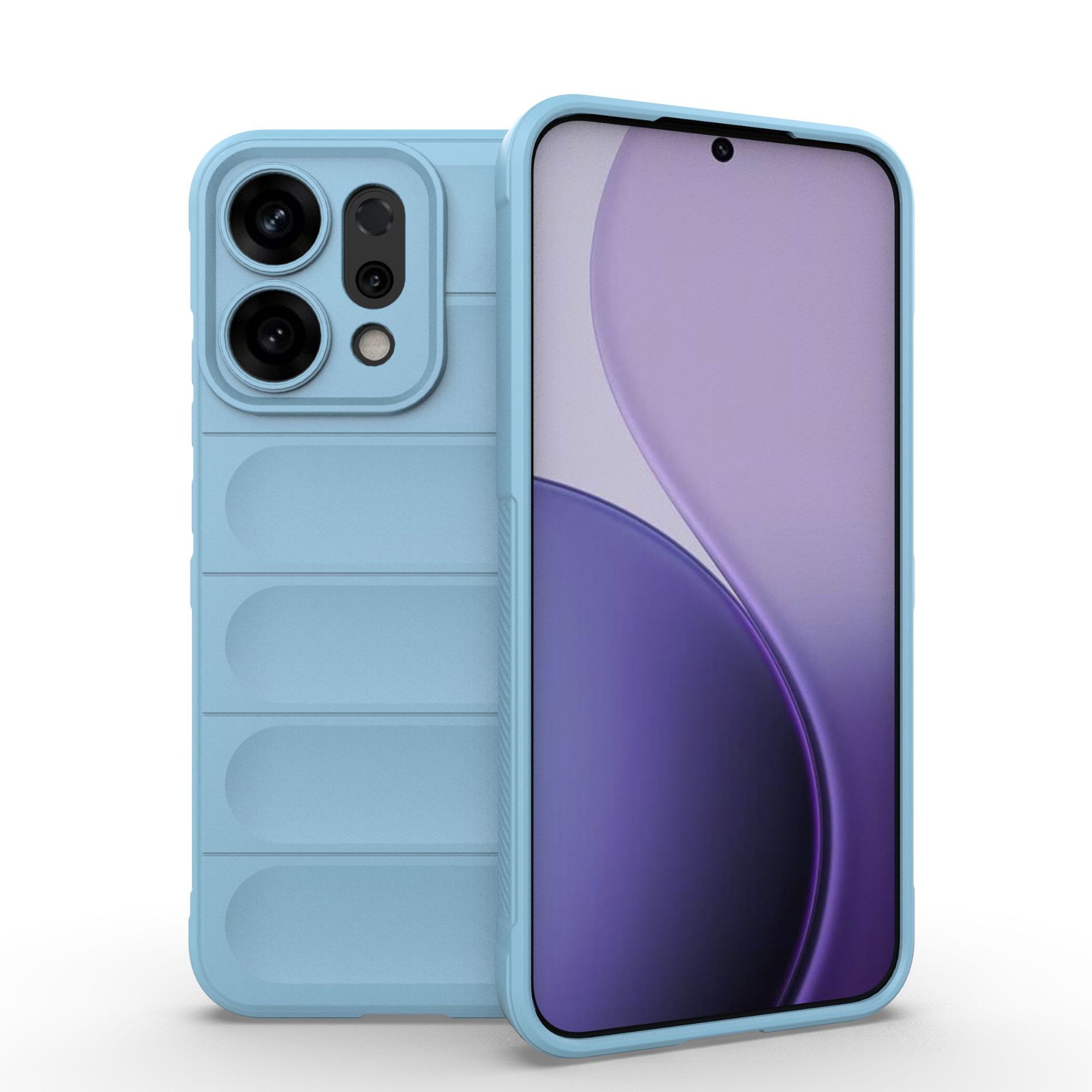 Oppo Reno 14 Phone Case,Soft TPU ShockProof Phone Case Cover for Oppo Reno 14 светло-синий