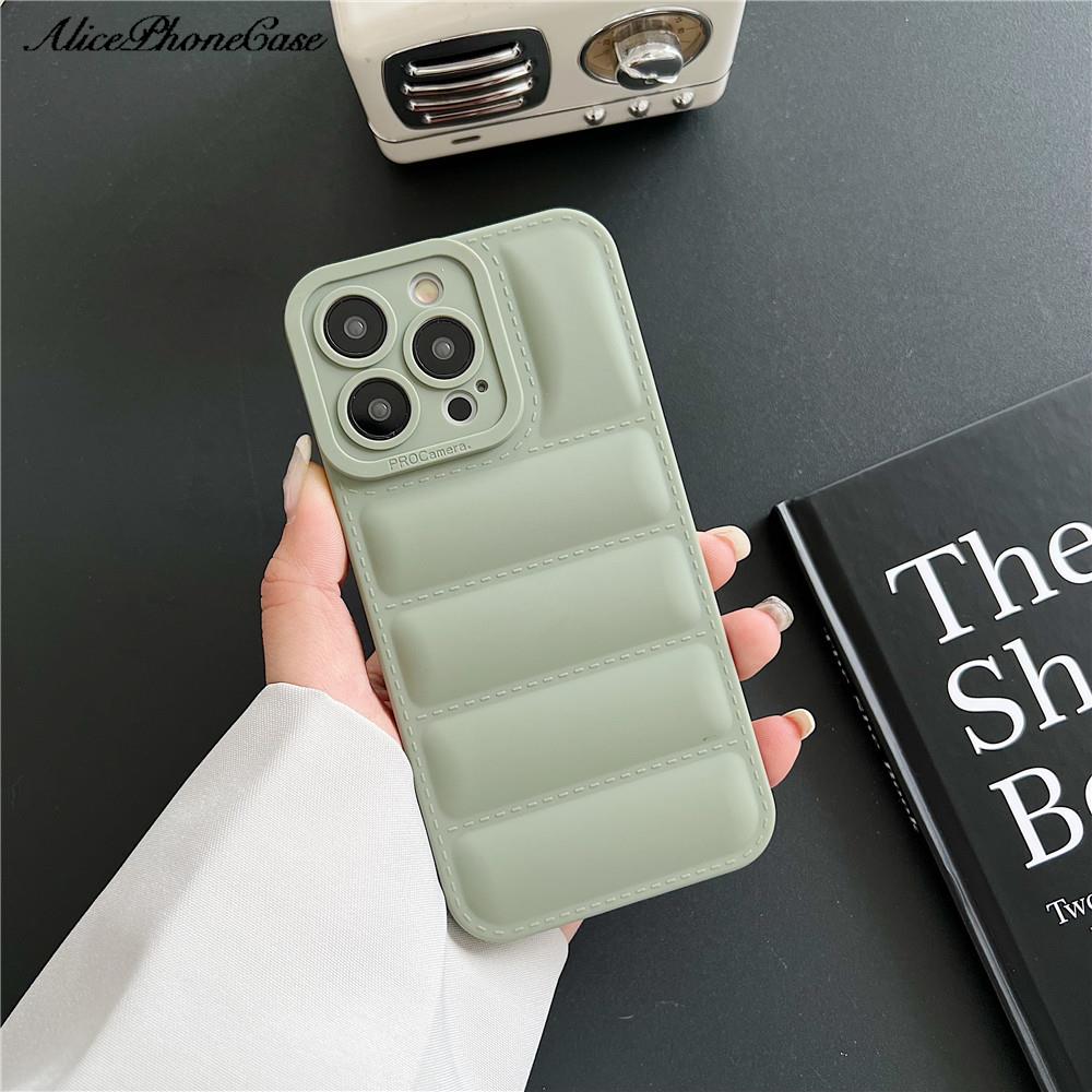 Down Jacket TPU Phone Case for iPhone 11 12 13 14 15 16 Pro Max for iphone12 16pro 7 8 Plus X XS buffer buff cases Cover Capa