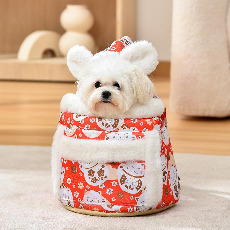 

Зимний рюкзак для домашних животных с двумя плечами, переносная теплая сумка для кошек, гнездо для маленьких кошек, гнездо для маленьких собак, гнездо для домашних животных L 35*25*32cm