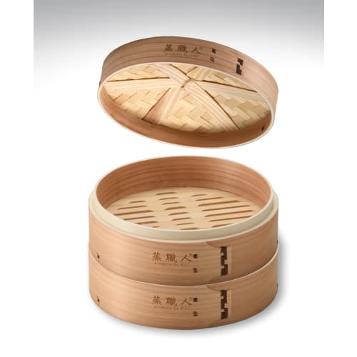 Heist [Steamer] Cedar Steamer with Induction Cooktop, Set of 2 Steamers and 1 Lid, Commercial Use, Includes 20 Steamer Sheets (Steamer with Pot, Cedar