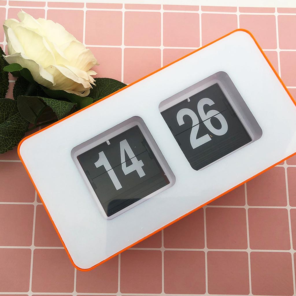 Classic Retro Vintage Auto Flip Clock Internal Gear Operated for Bedroom Home Decoration Digital Auto Flip Down Desk Table Clock