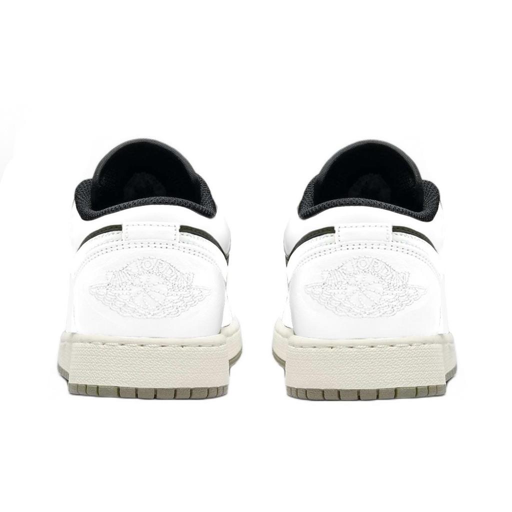 Jordan Air Jordan 1 Oreo Leather Abrasion Resistant Low top Vintage Basketball Shoes Unisex Black White 553558-092(Team1119-)