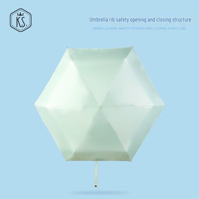 K.S. Flower Language Black Glue Pocket Umbrella